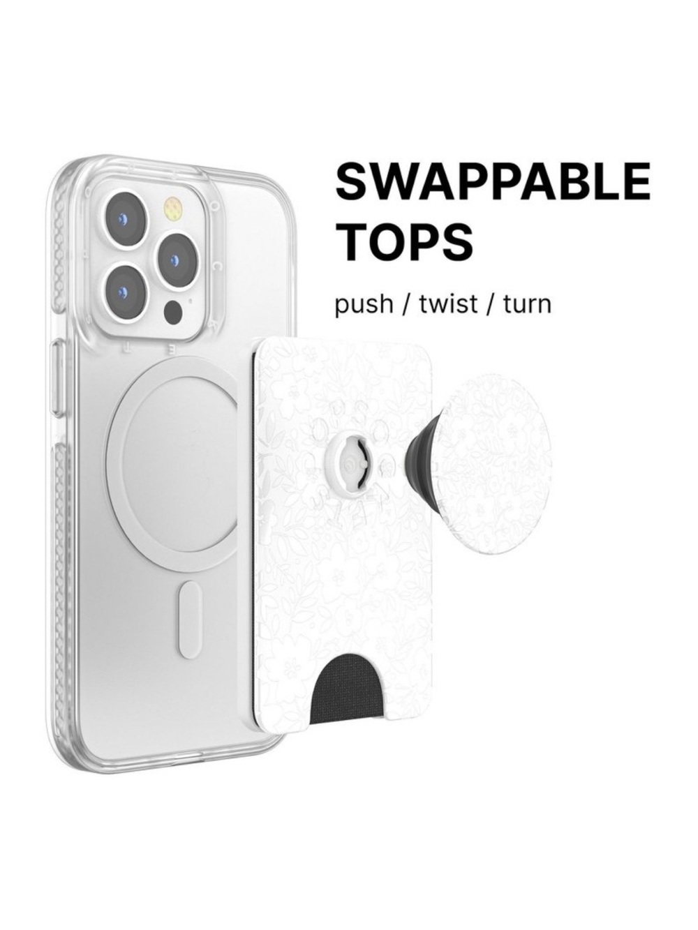 NIB PopSockets Magnetic Phone Wallet with Grip and MagSafe, in Blank Fresh - Picture 10 of 10